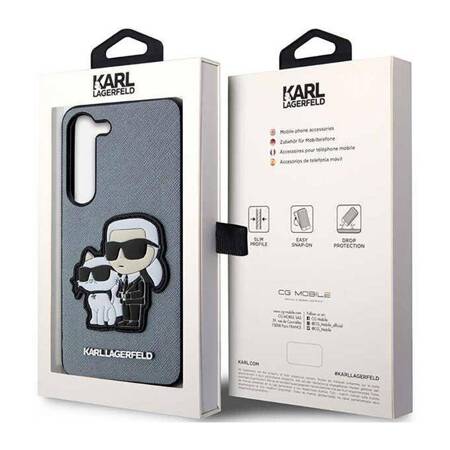 Karl Lagerfeld KLHCS23MSANKCPG S23+ S916 hardcase szary/grey Saffiano Karl & Choupette