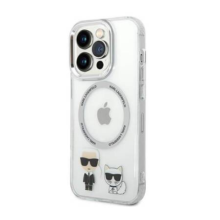 Karl Lagerfeld KLHMP14LHKCT iPhone 14 Pro 6,1" hardcase przeźroczysty/transparent Karl & Choupette Aluminium Magsafe