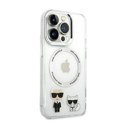 Karl Lagerfeld KLHMP14LHKCT iPhone 14 Pro 6,1" hardcase przeźroczysty/transparent Karl & Choupette Aluminium Magsafe