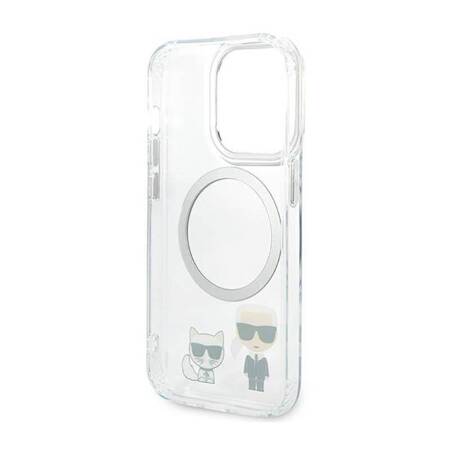 Karl Lagerfeld KLHMP14LHKCT iPhone 14 Pro 6,1" hardcase przeźroczysty/transparent Karl & Choupette Aluminium Magsafe