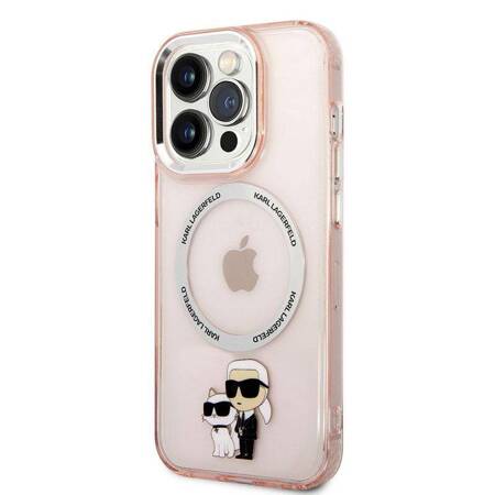 Karl Lagerfeld KLHMP14LHNKCIP iPhone 14 Pro 6,1" hardcase różowy/pink IML NFT Karl&Choupette Magsafe