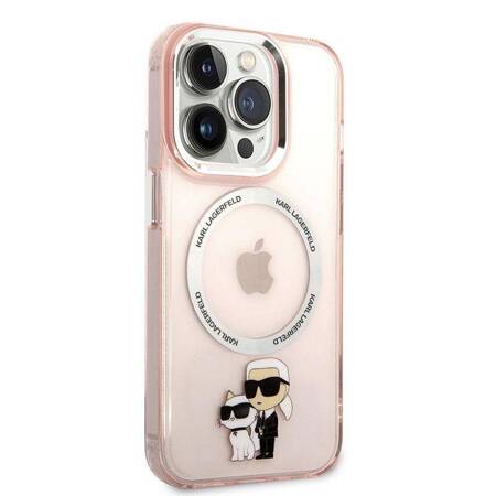 Karl Lagerfeld KLHMP14LHNKCIP iPhone 14 Pro 6,1" hardcase różowy/pink IML NFT Karl&Choupette Magsafe