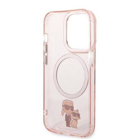 Karl Lagerfeld KLHMP14LHNKCIP iPhone 14 Pro 6,1" hardcase różowy/pink IML NFT Karl&Choupette Magsafe