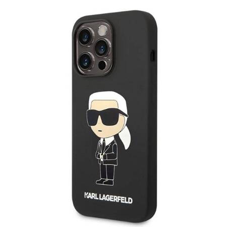 Karl Lagerfeld KLHMP14LSNIKBCK iPhone 14 Pro 6,1" hardcase czarny/black Silicone NFT Ikonik Magsafe