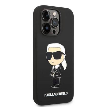 Karl Lagerfeld KLHMP14LSNIKBCK iPhone 14 Pro 6,1" hardcase czarny/black Silicone NFT Ikonik Magsafe