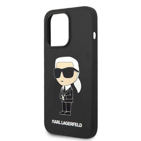 Karl Lagerfeld KLHMP14LSNIKBCK iPhone 14 Pro 6,1" hardcase czarny/black Silicone NFT Ikonik Magsafe