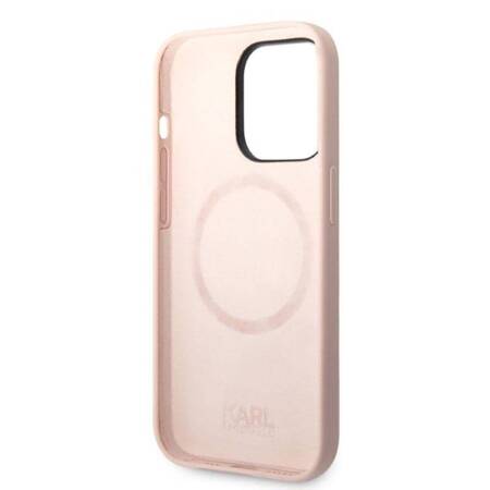 Karl Lagerfeld KLHMP14LSNIKBCP iPhone 14 Pro 6,1" hardcase różowy/pink Silicone NFT Ikonik Magsafe