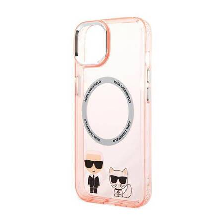 Karl Lagerfeld KLHMP14MHKCP iPhone 14 Plus 6,7" hardcase różowy/pink Karl & Choupette Aluminium Magsafe