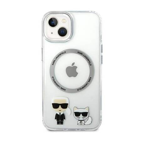 Karl Lagerfeld KLHMP14MHKCT iPhone 14 Plus 6,7" hardcase przeźroczysty/transparent Karl & Choupette Aluminium Magsafe