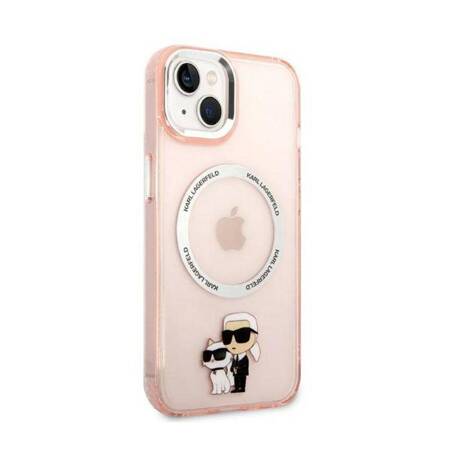 Karl Lagerfeld KLHMP14MHNKCIP iPhone 14 Plus 6,7" hardcase różowy/pink Iconic Karl&Choupette Magsafe