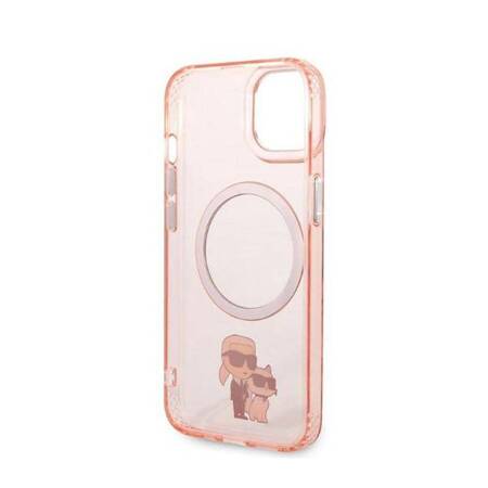 Karl Lagerfeld KLHMP14MHNKCIP iPhone 14 Plus 6,7" hardcase różowy/pink Iconic Karl&Choupette Magsafe