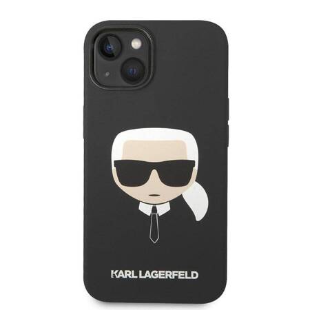 Karl Lagerfeld KLHMP14MSLKHBK iPhone 14 Plus 6,7" hardcase czarny/black Silicone Karl`s Head Magsafe