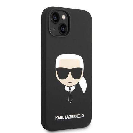 Karl Lagerfeld KLHMP14MSLKHBK iPhone 14 Plus 6,7" hardcase czarny/black Silicone Karl`s Head Magsafe