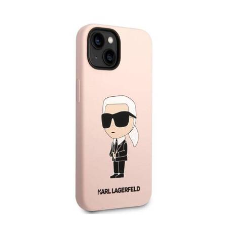 Karl Lagerfeld KLHMP14MSNIKBCP iPhone 14 Plus 6,7" hardcase różowy/pink Silicone Ikonik Magsafe