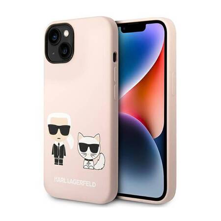 Karl Lagerfeld KLHMP14MSSKCI iPhone 14 Plus 6,7" hardcase jasnoróżowy/light pink Silicone Karl & Choupette Magsafe
