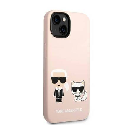 Karl Lagerfeld KLHMP14MSSKCI iPhone 14 Plus 6,7" hardcase jasnoróżowy/light pink Silicone Karl & Choupette Magsafe