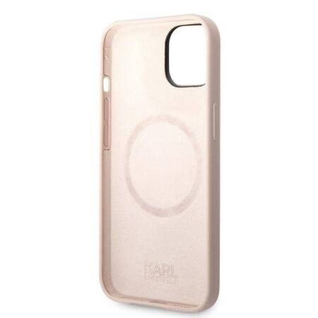 Karl Lagerfeld KLHMP14SSLKHLP iPhone 14 6,1" hardcase jasnoróżowy/light pink Silicone Karl`s Head Magsafe