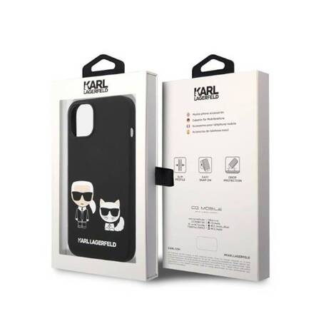 Karl Lagerfeld KLHMP14SSSKCK iPhone 14 6,1" hardcase czarny/black Liquid Silicone Karl & Choupette Magsafe