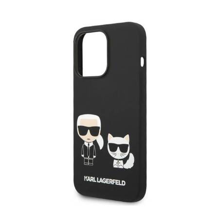 Karl Lagerfeld KLHMP14XSSKCK iPhone 14 Pro Max 6,7" hardcase czarny/black Liquid Silicone Karl & Choupette Magsafe