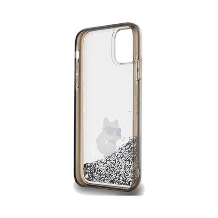 Karl Lagerfeld Liquid Glitter Choupette - Etui iPhone 11 (przezroczysty)