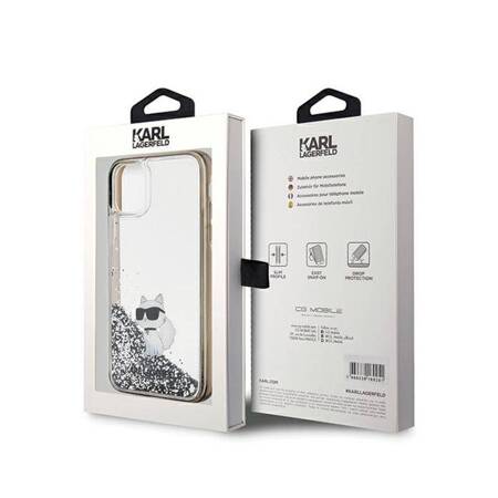 Karl Lagerfeld Liquid Glitter Choupette - Etui iPhone 11 (przezroczysty)