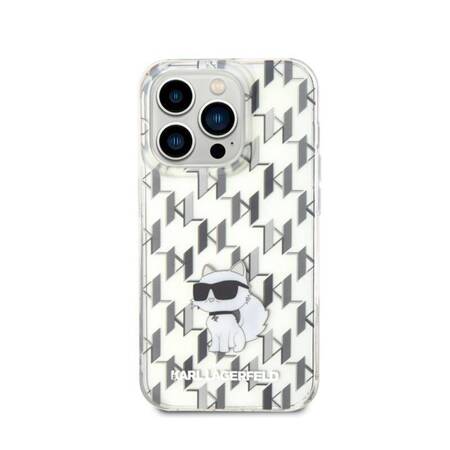 Karl Lagerfeld Monogram Choupette - Etui iPhone 15 Pro (przezroczysty)