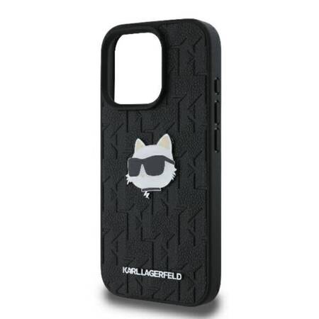 Karl Lagerfeld Monogram Choupette Head Pin - Etui iPhone 16 Pro Max (czarny)