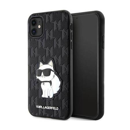 Karl Lagerfeld NFT Saffiano Monogram Choupette - Etui iPhone 11 (Czarny)