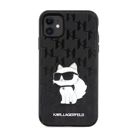 Karl Lagerfeld NFT Saffiano Monogram Choupette - Etui iPhone 11 (Czarny)