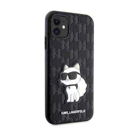 Karl Lagerfeld NFT Saffiano Monogram Choupette - Etui iPhone 11 (Czarny)