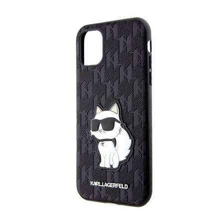 Karl Lagerfeld NFT Saffiano Monogram Choupette - Etui iPhone 11 (Czarny)