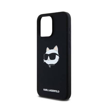 Karl Lagerfeld Silicone Choupette Head MagSafe - Etui iPhone 15 Pro (czarny)