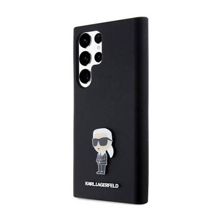 Karl Lagerfeld Silicone Ikonik Metal Pin - Etui Samsung Galaxy S24 Ultra (czarny)