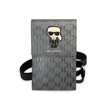 Karl Lagerfeld Torebka KLWBSAMIPG srebrny/silver Ikonik Karl Monogram Patch