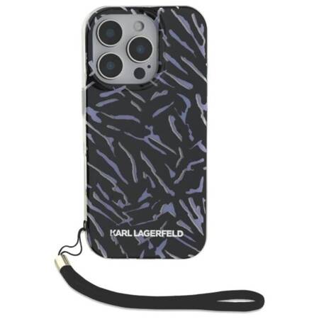 Karl Lagerfeld Zebra With Cord - Etui iPhone 16 Pro Max (fioletowy)