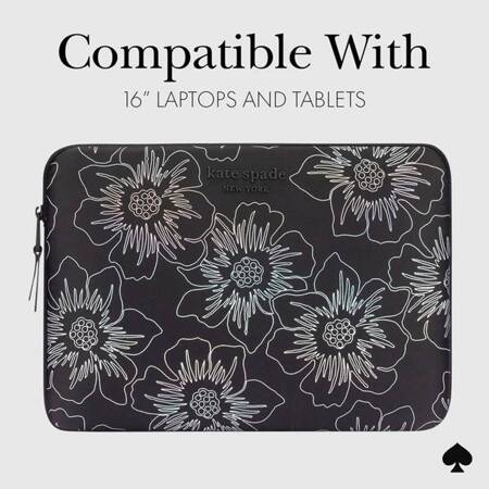 Kate Spade New York Puffer Sleeve - Pokrowiec MacBook Pro 16" / Laptop 16" (Hollyhock Iridescent Black)