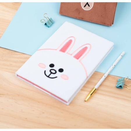 Line Friends - Pluszowy Notes / Notatnik A5 Króliczek CONY