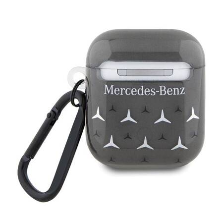 Mercedes Large Star Pattern - Etui AirPods 1/2 gen (czarny) 