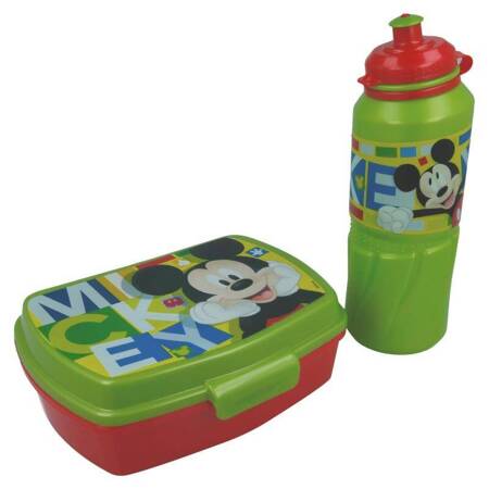 Mickey Mouse - Zestaw Śniadaniówka / Lunchbox + bidon 530 ml w torbie