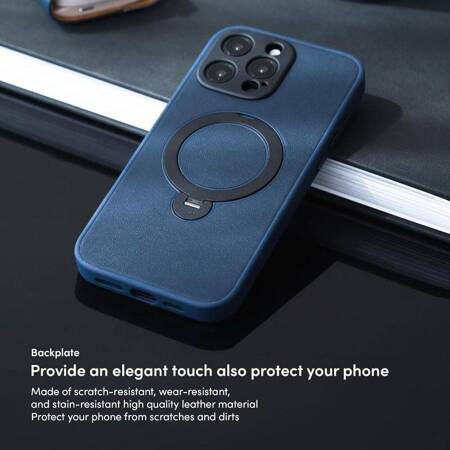 Moshi Kameleon MagSafe - Etui iPhone 16 Pro Max z funkcją podstawki (Midnight Blue)