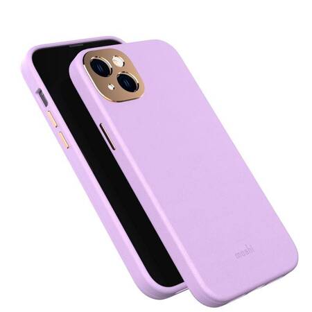 Moshi Napa MagSafe - Skórzane etui iPhone 14 Plus (Lavender Purple)