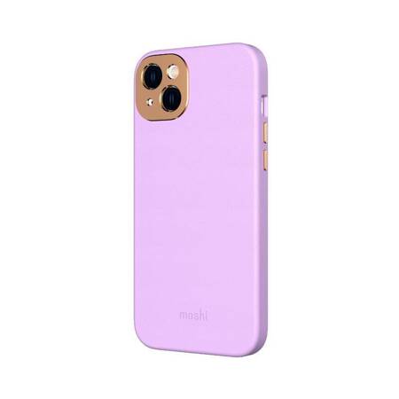 Moshi Napa MagSafe - Skórzane etui iPhone 14 Plus (Lavender Purple)