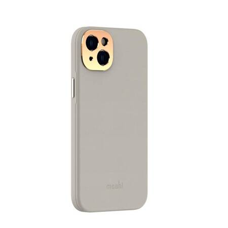 Moshi Napa MagSafe - Skórzane etui iPhone 14 Plus (Serene Gray)