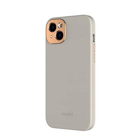 Moshi Napa MagSafe - Skórzane etui iPhone 14 Plus (Serene Gray)