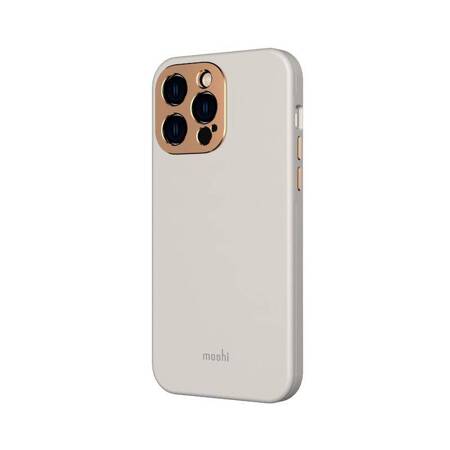 Moshi Napa MagSafe - Skórzane etui iPhone 14 Pro Max (Serene Gray)