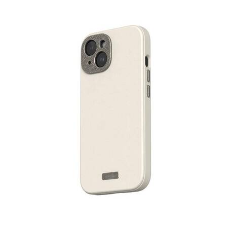 Moshi Napa MagSafe - Skórzane etui iPhone 15 (Eggnog White)