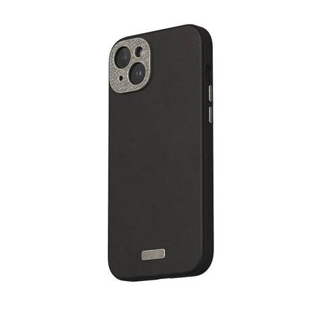 Moshi Napa MagSafe - Skórzane etui iPhone 15 Plus (Midnight Black)