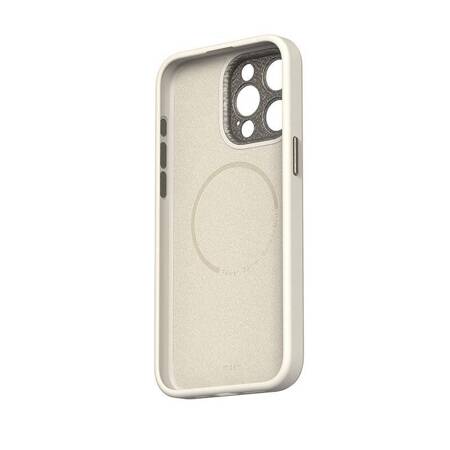 Moshi Napa MagSafe - Skórzane etui iPhone 15 Pro (Eggnog White)