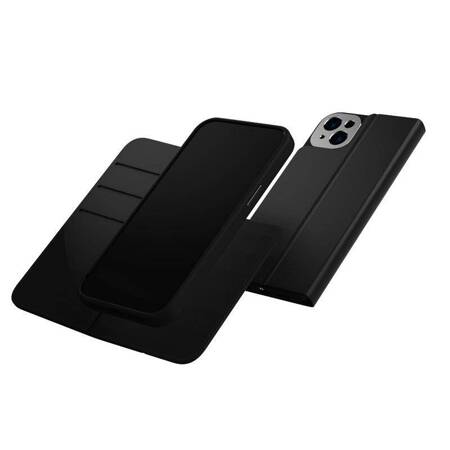 Moshi Overture MagSafe - Skórzane etui 3w1 z klapką iPhone 14 (Black)