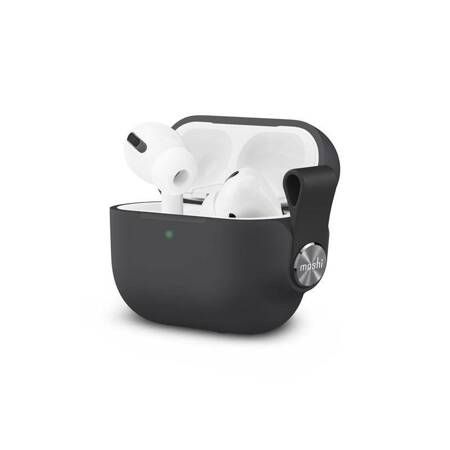 Moshi Pebbo – Etui AirPods Pro z odpinanym paskiem na rękę (Shadow Black)